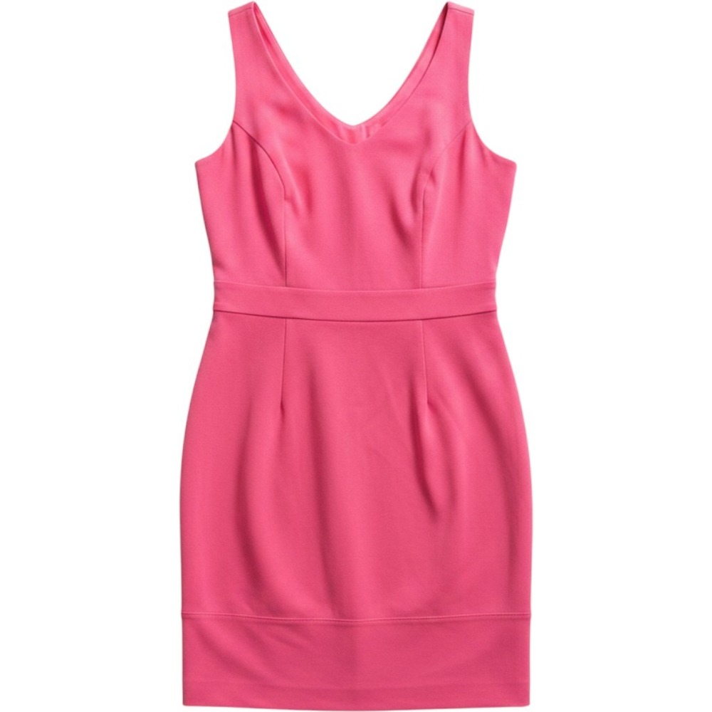 Cynthia Rowley Pink V-Neck Racerback Sheath Mini Dress Womens Size Small